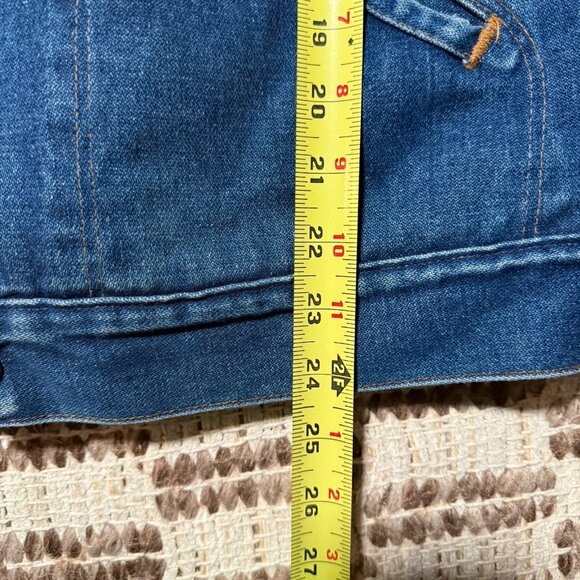 Vintage Wrangler Wrange Coat Sherpa Lined Denim Western Jacket USA Made Medium - Picture 7 of 9